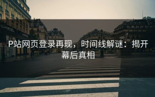 P站网页登录再现，时间线解谜：揭开幕后真相